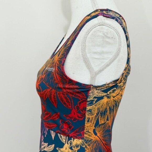 Columbia PFG Tank Dress Omni-Freeze Cooling Floral Tropical Resort Beach Size XS - Picture 2 of 5